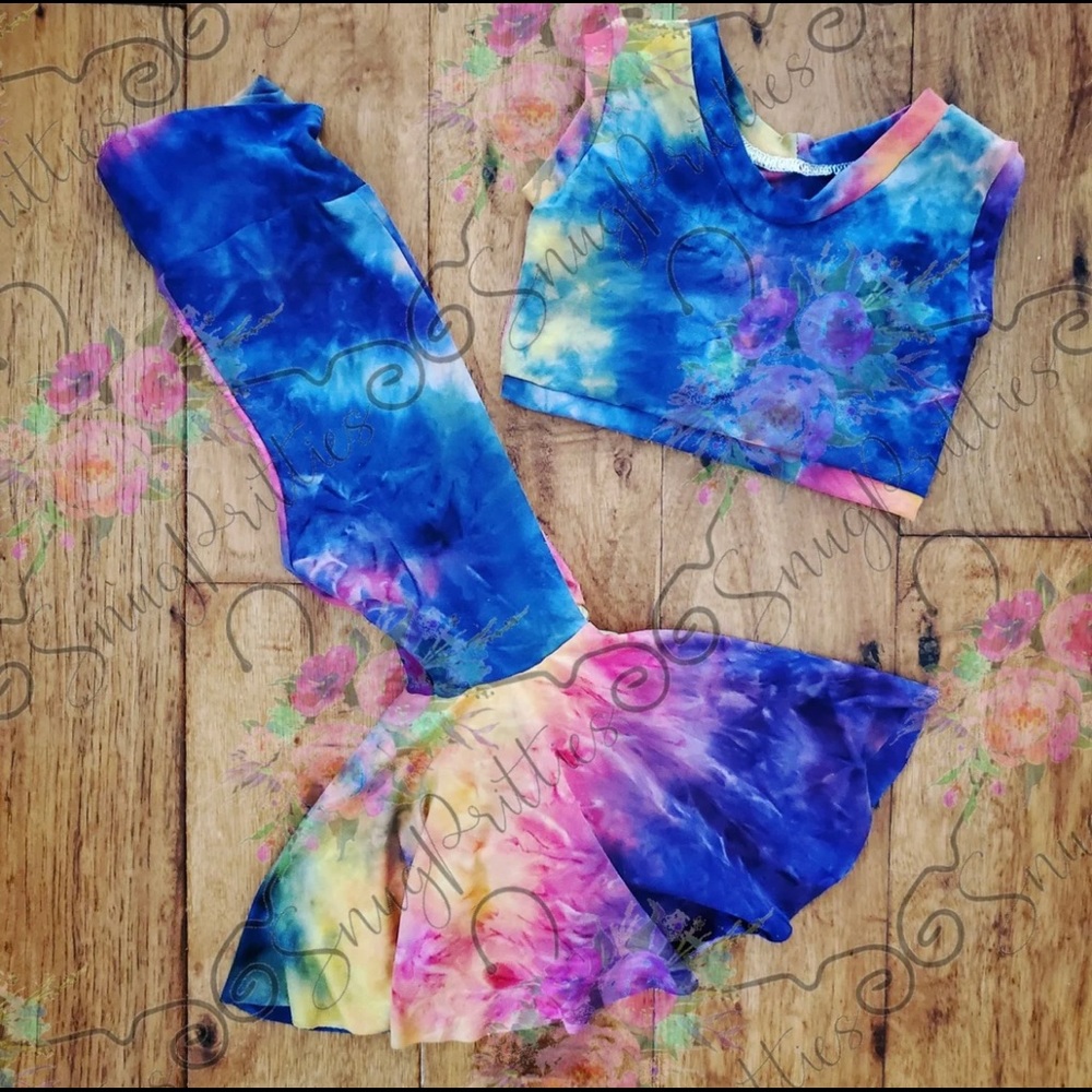 Kids Belle Bottoms With Crop Top